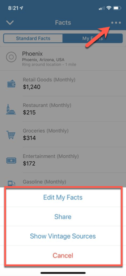 My Facts Options