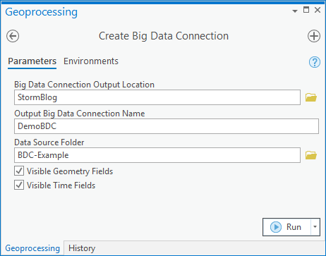 Create big data connection tool