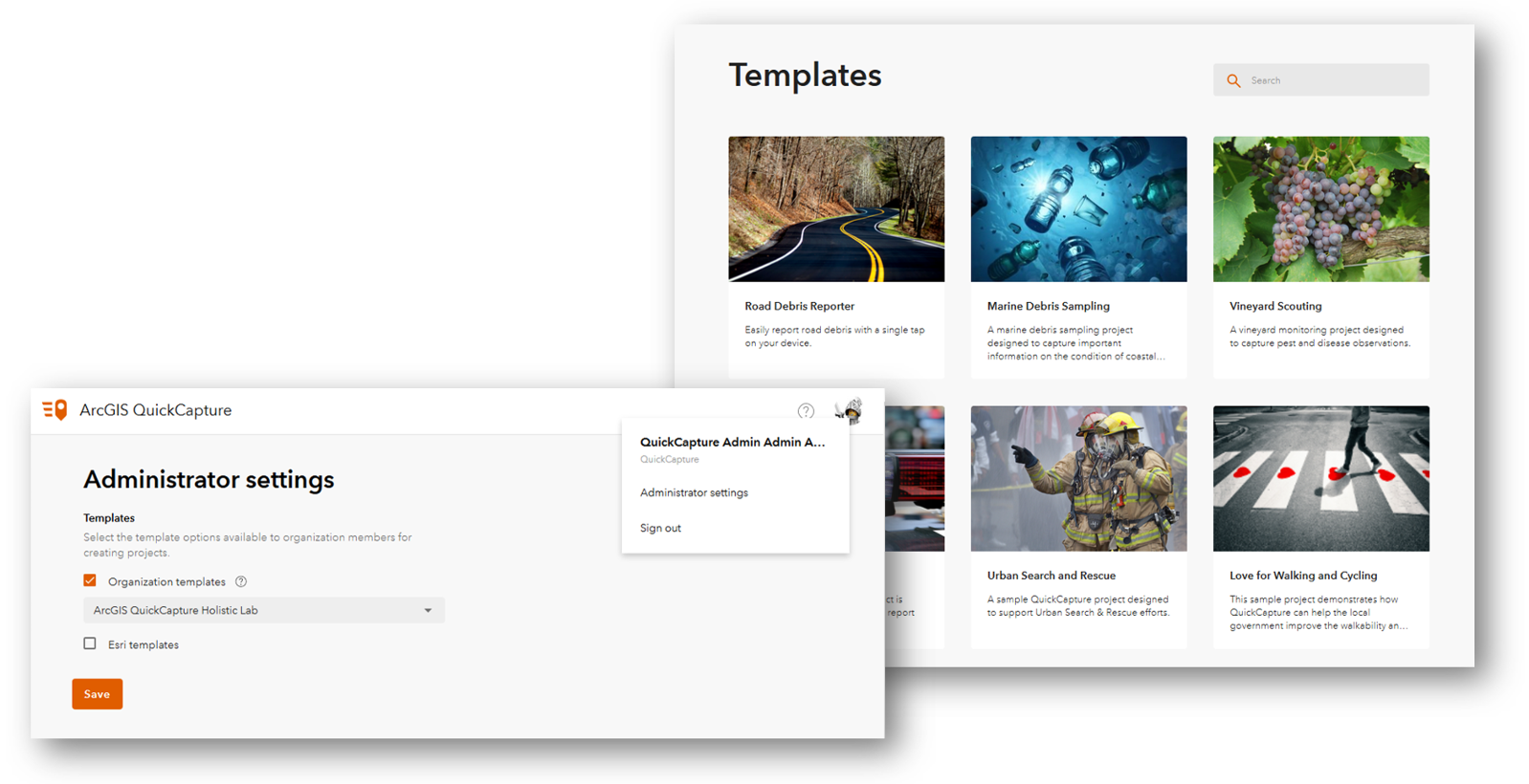 QuickCapture Template Gallery