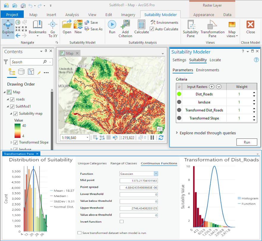 Suitability Modeler in ArcGIS Pro 2.6 Suitability Modeler in ArcGIS Pro 2.6