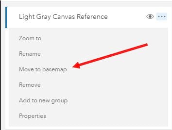 Moving layers to basemap