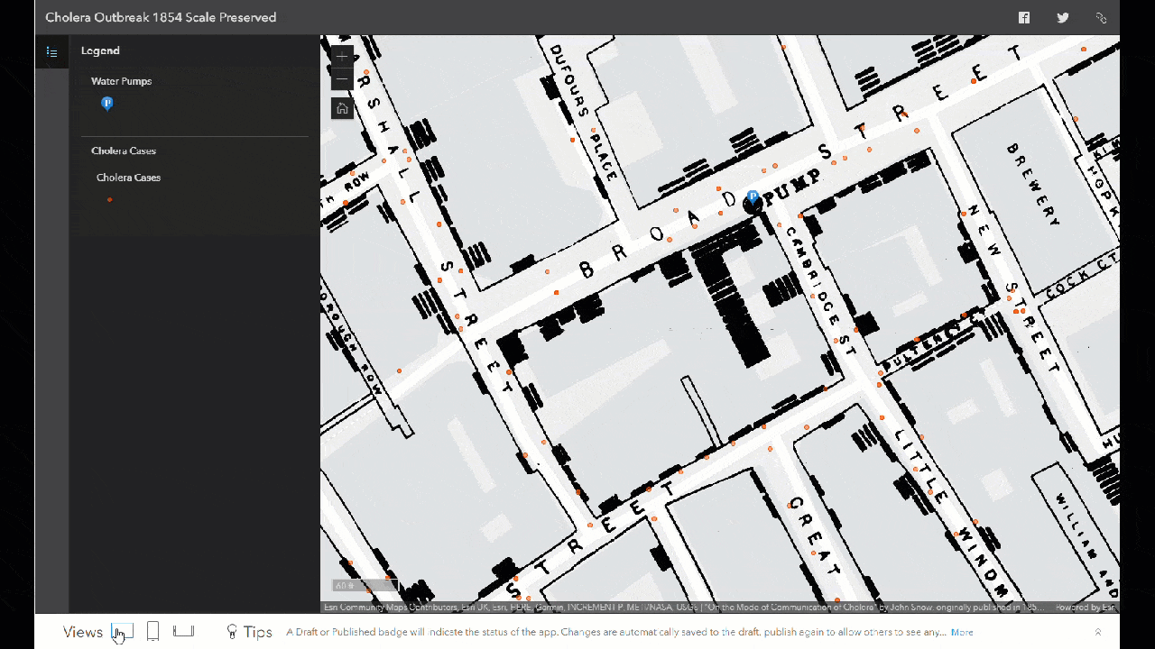 View of app that preserves scale at different screen sizes