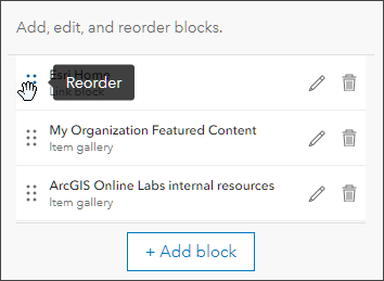 Reorder blocks Reorder blocks