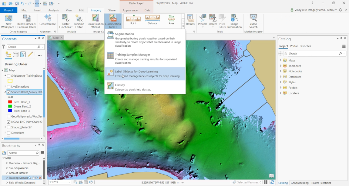 Label Objects for Deep Learning tool in ArcGIS Pro.