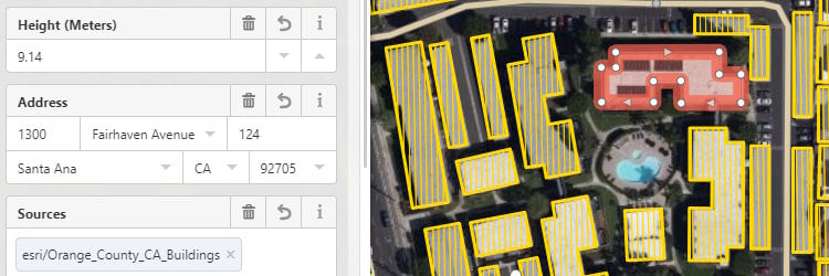 Selected Feature for ArcGIS Dataset in RapiD