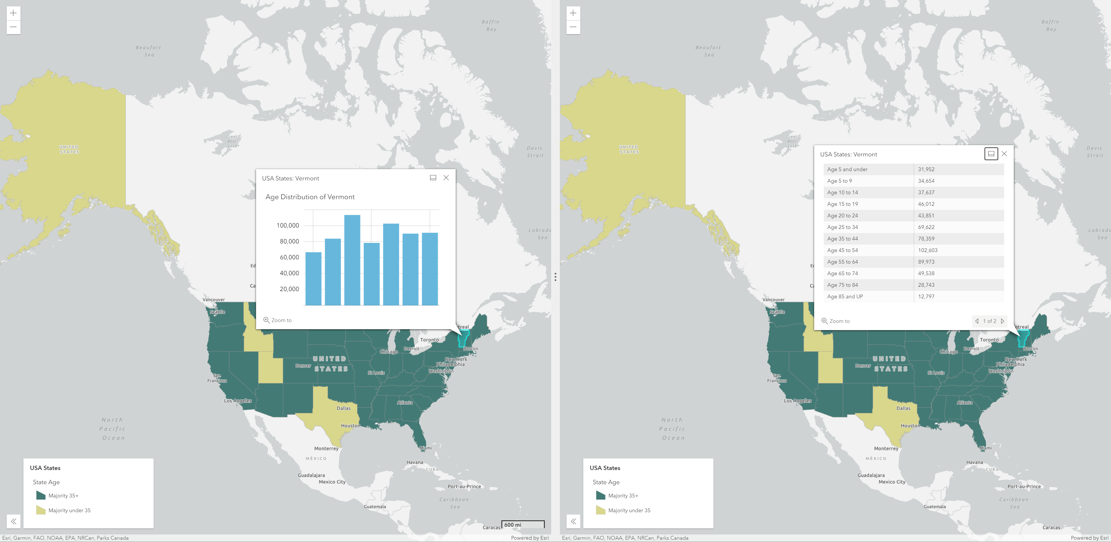 Pop Chart Map