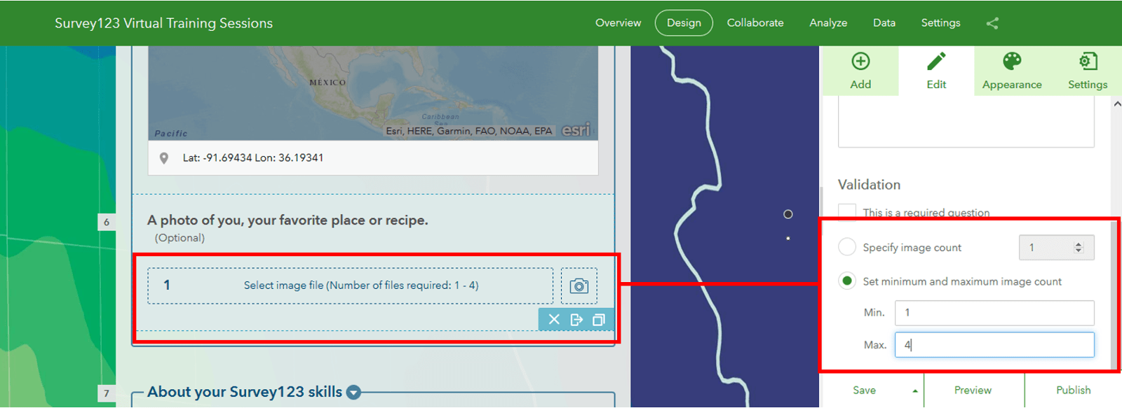 Configure multiple photos in Survey123 designer Configure multiple photos in Survey123 designer
