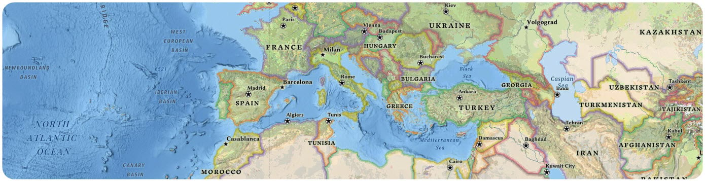 National Geographic Style Map