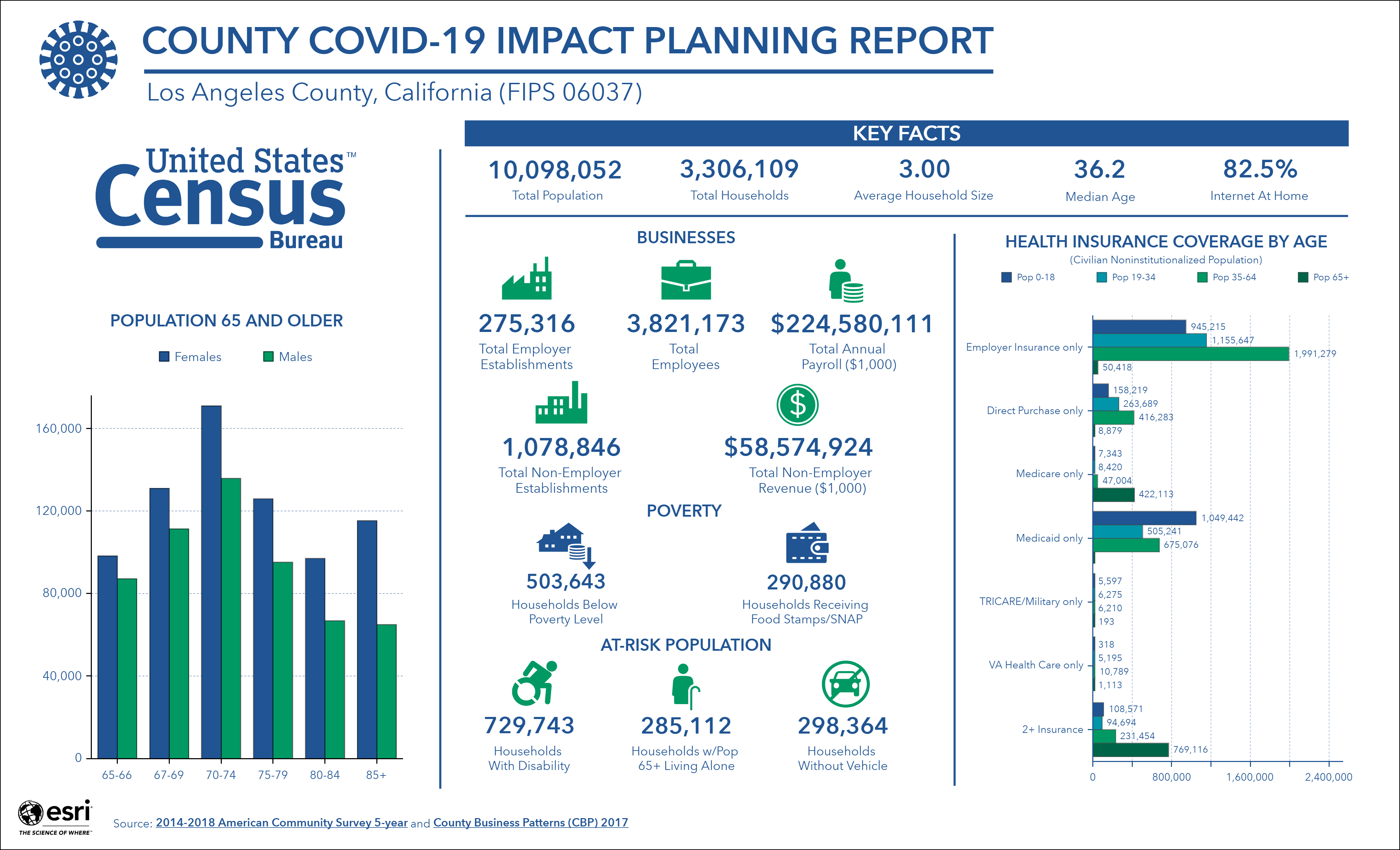 First page of COVID-19 Impact Planning Report for Los Angeles County, California First page of COVID-19 Impact Planning Report for Los Angeles County, California