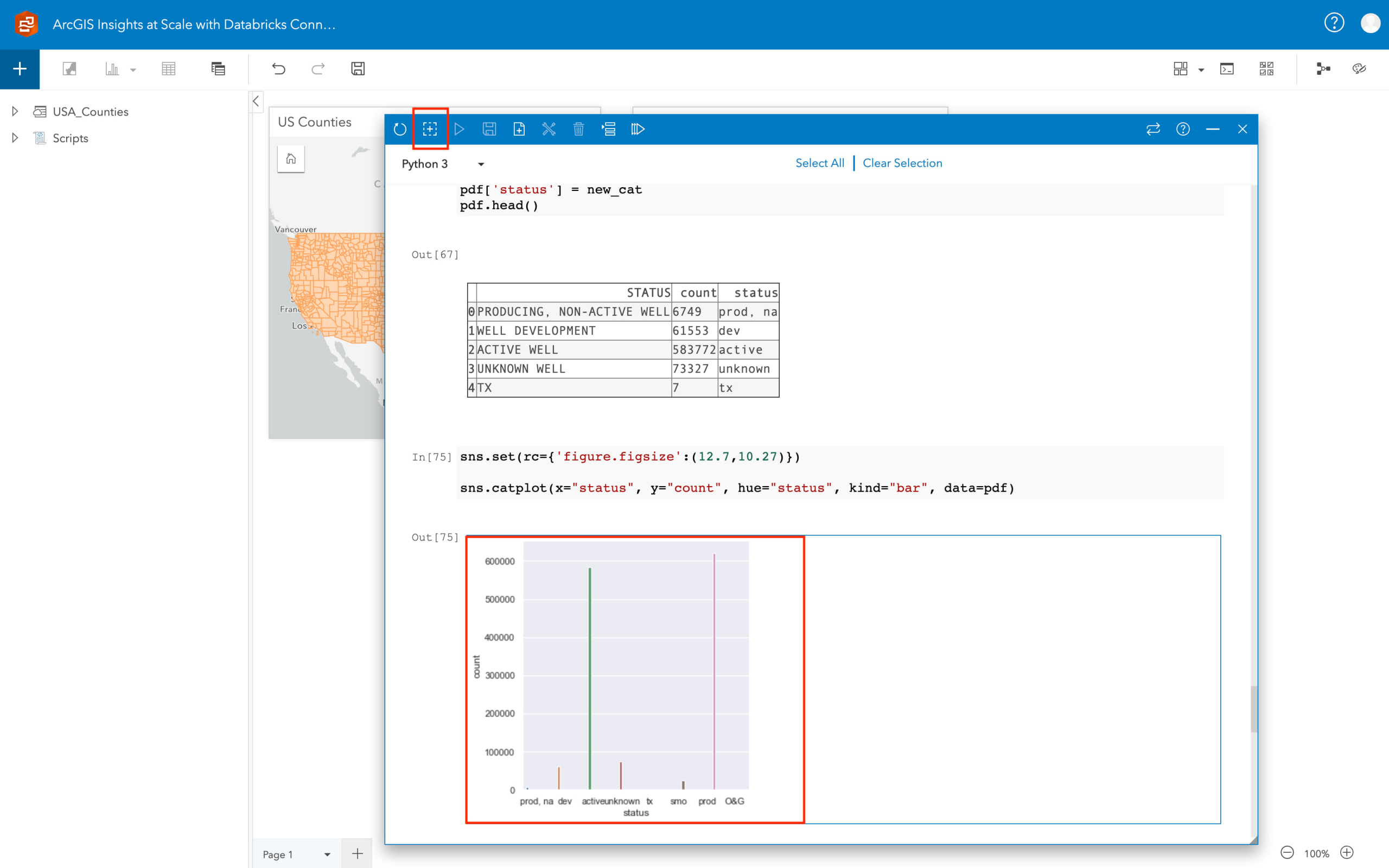 Chart in Insights workbook Chart in Insights workbook