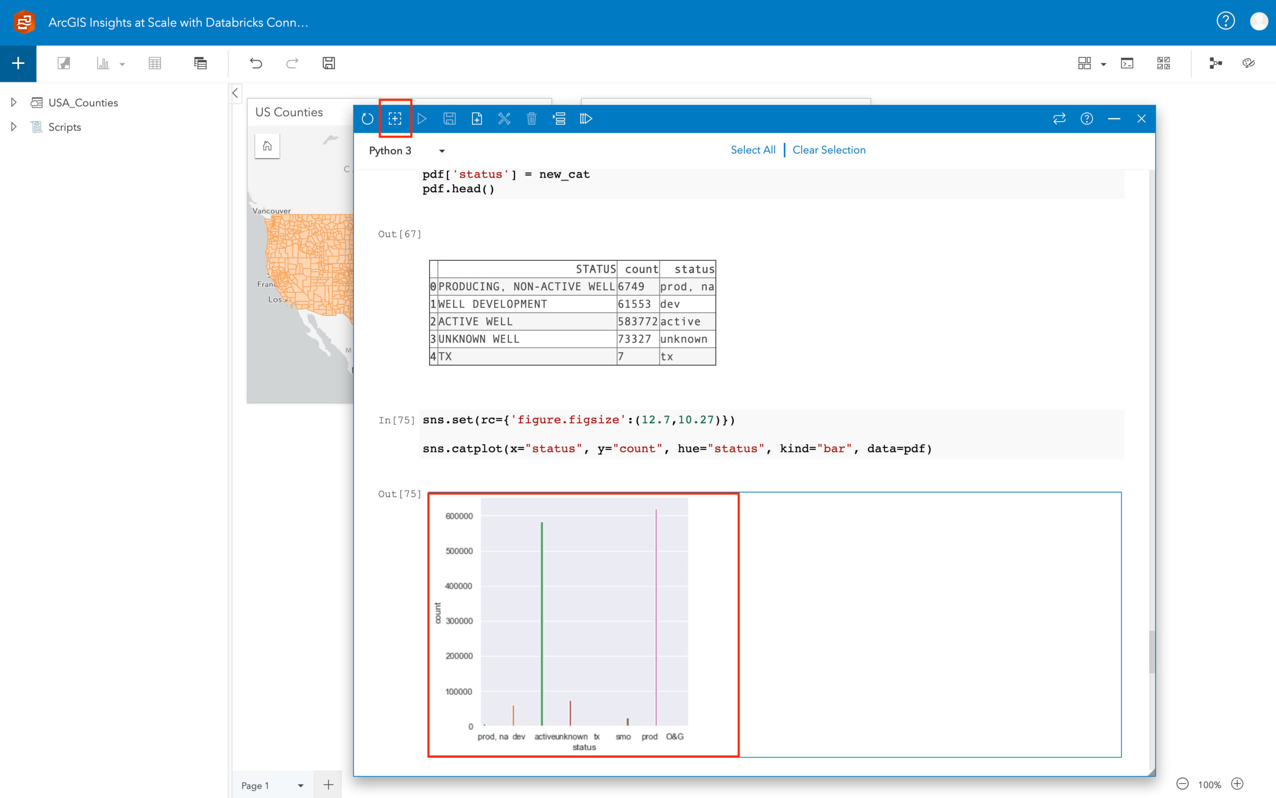 Chart in Insights workbook