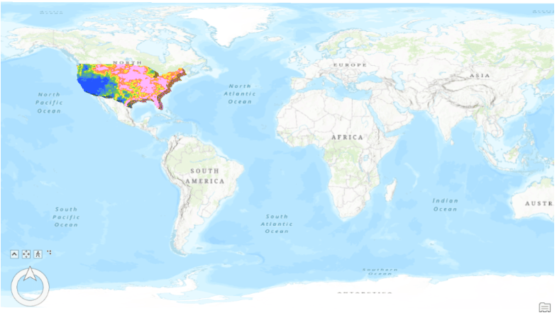 Correct projection of the United States Correct projection of the United States