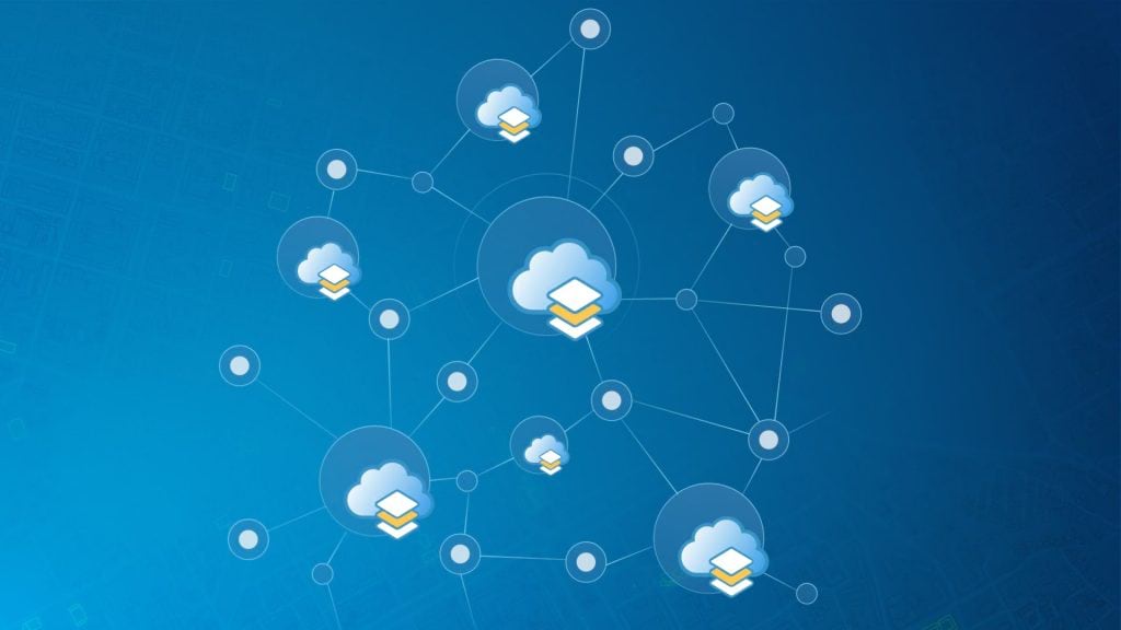 Graphic of interconnected data