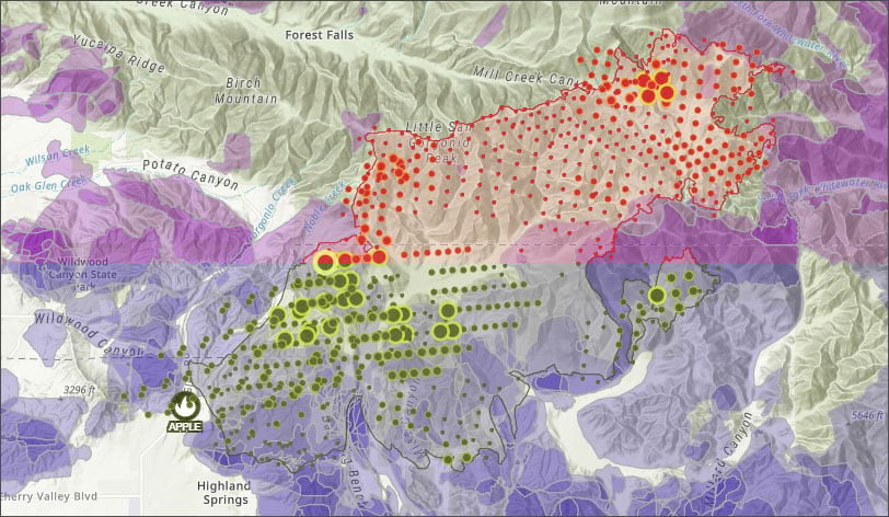 Fire perimeter and historic fires Fire perimeter and historic fires