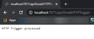 The URL endpoint copied into the browser to simulate the webhook.