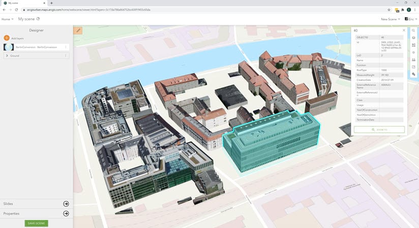 Converted CityGML data shared as a scene service. Converted CityGML data shared as a scene service.