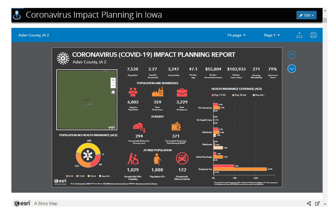 COVID-19 infographic displayed in hub site COVID-19 infographic displayed in hub site