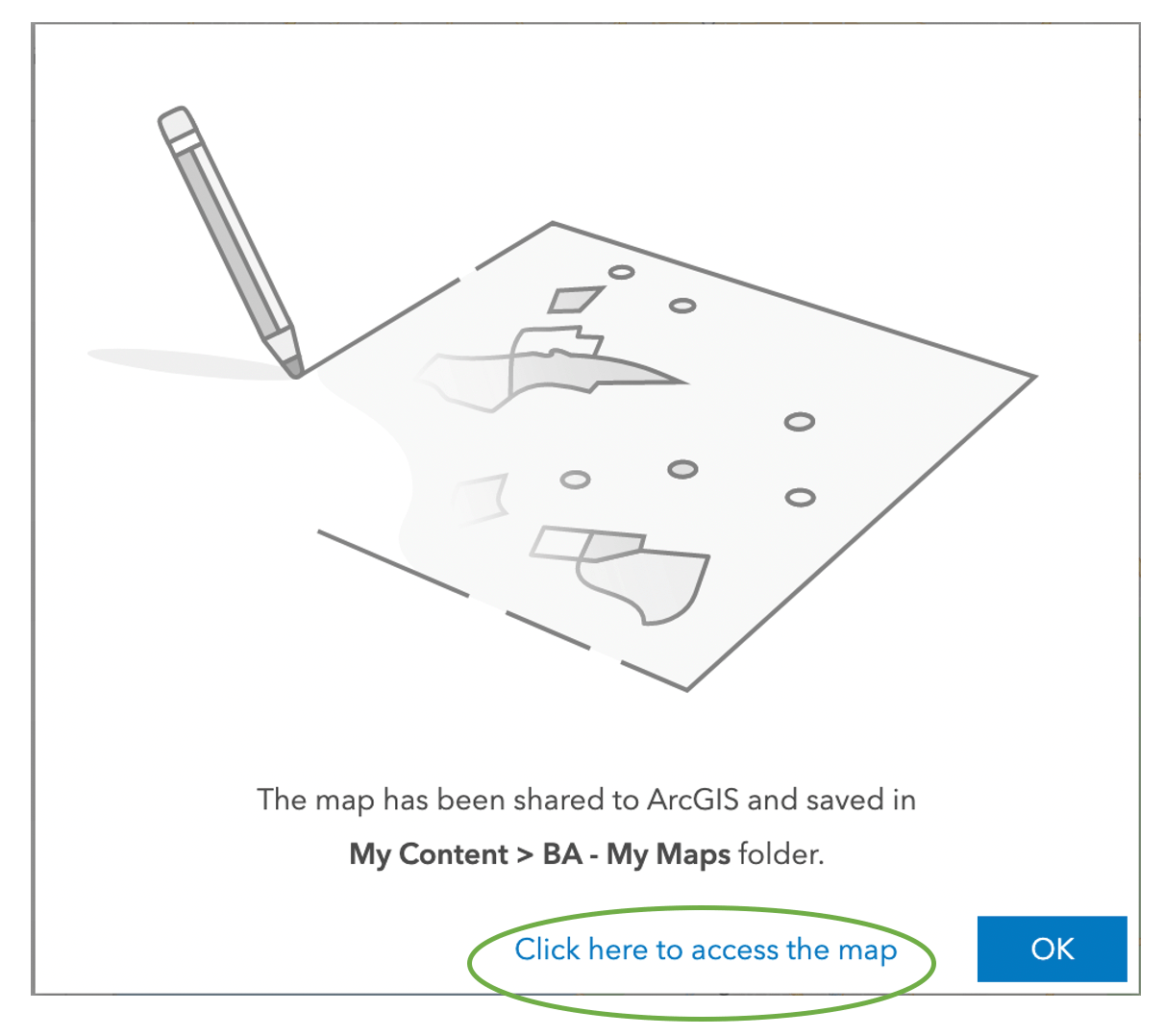 Success modal for sharing Success modal for sharing