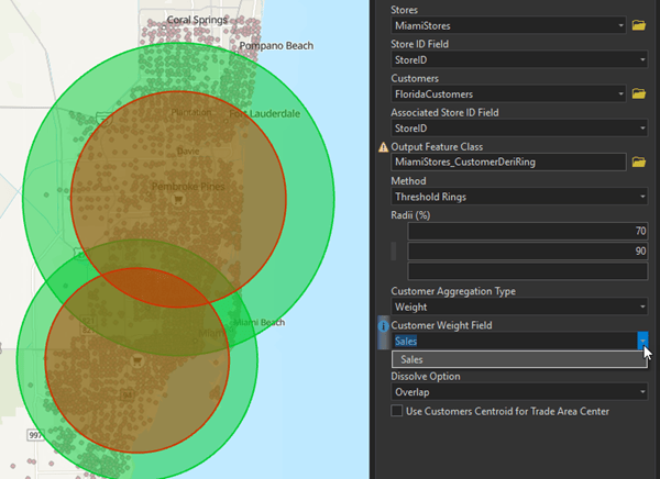 Example of Threshold Rings Method Created with Weighted Value