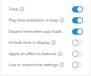 Time slider settings in app