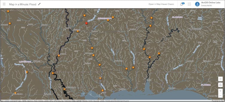 Flood map