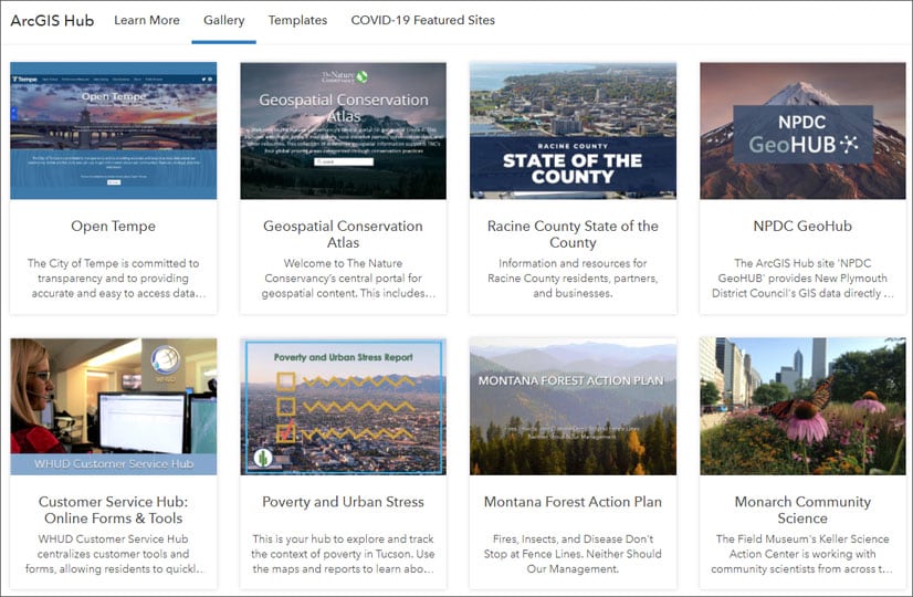 ArcGIS Hub gallery ArcGIS Hub gallery