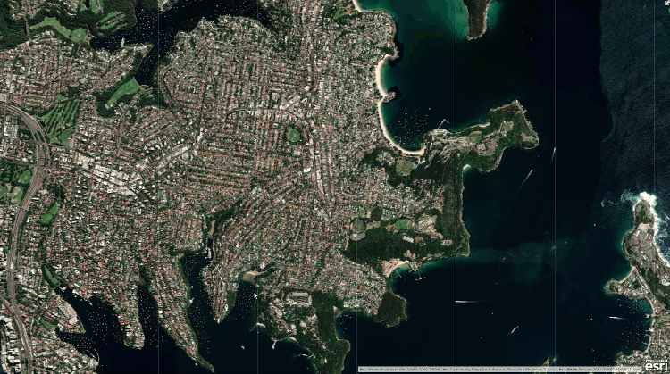 Map zooming into the Sydney Opera House. Map zooming into the Sydney Opera House.