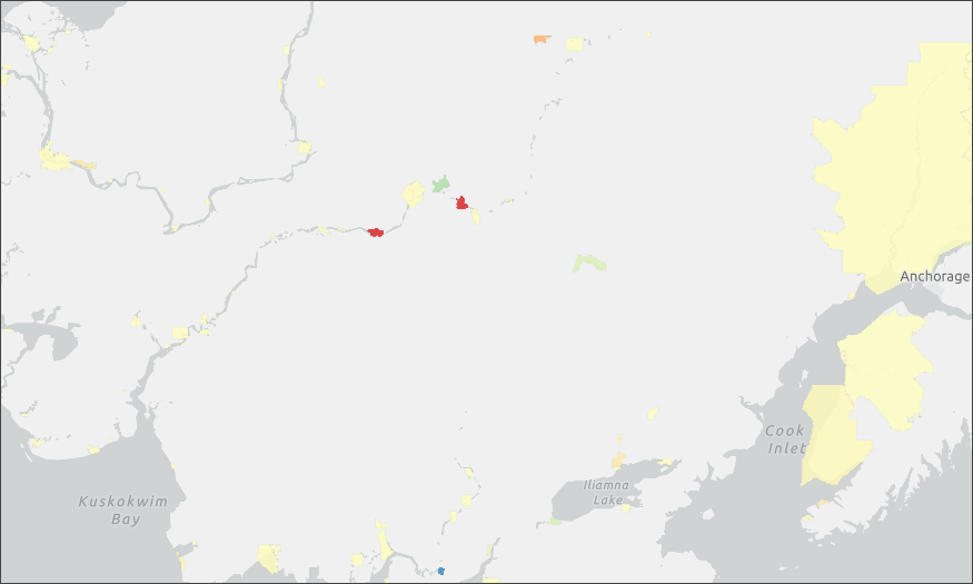 Map of percent error