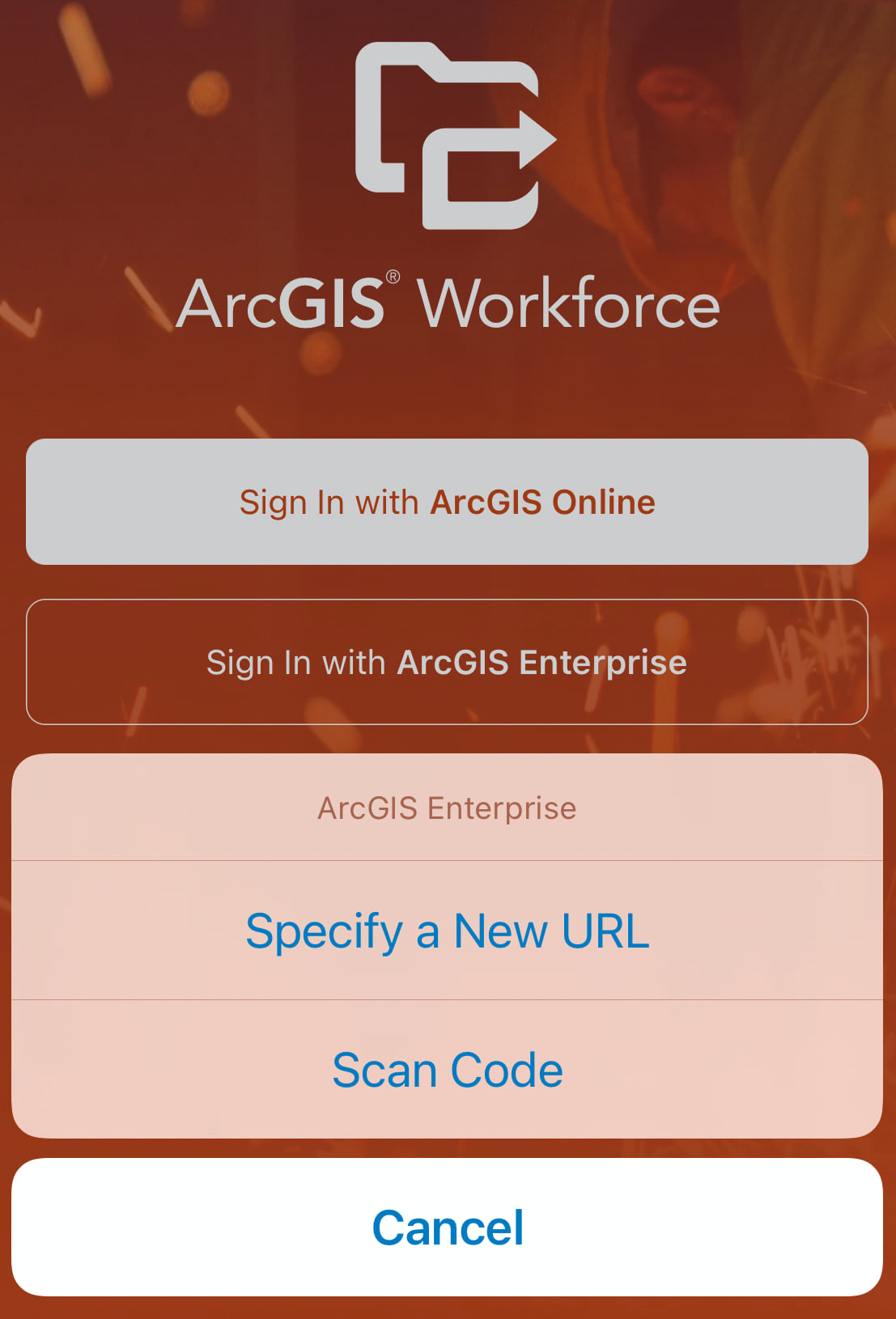 Sign into ArcGIS Enterprise