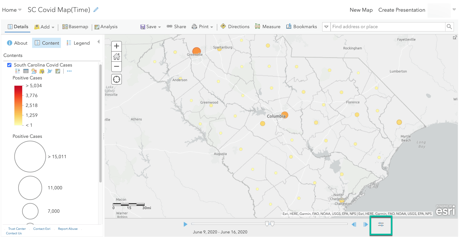 Classic Map Viewer with time slider