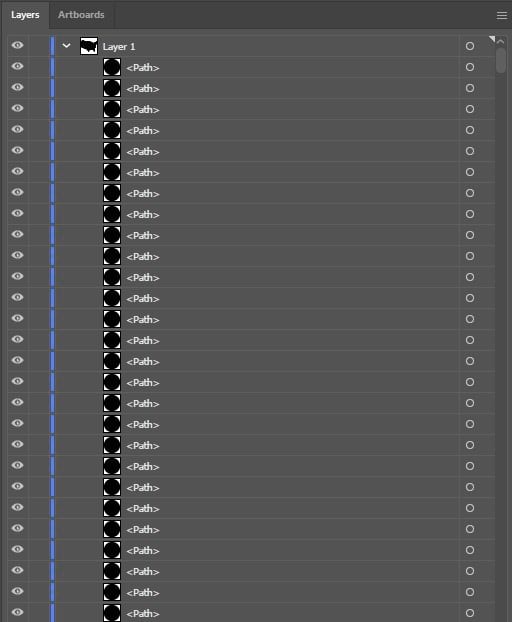 Example of unorganized layer structure in PDF export from Pro (opened in Illustrator) Example of unorganized layer structure in PDF export from Pro (opened in Illustrator)