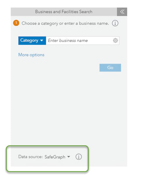 Business and Facilities Search with SafeGraph data source