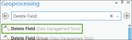 Search for the Delete Field tool