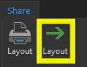 Pro's share tab with layout export highlighted