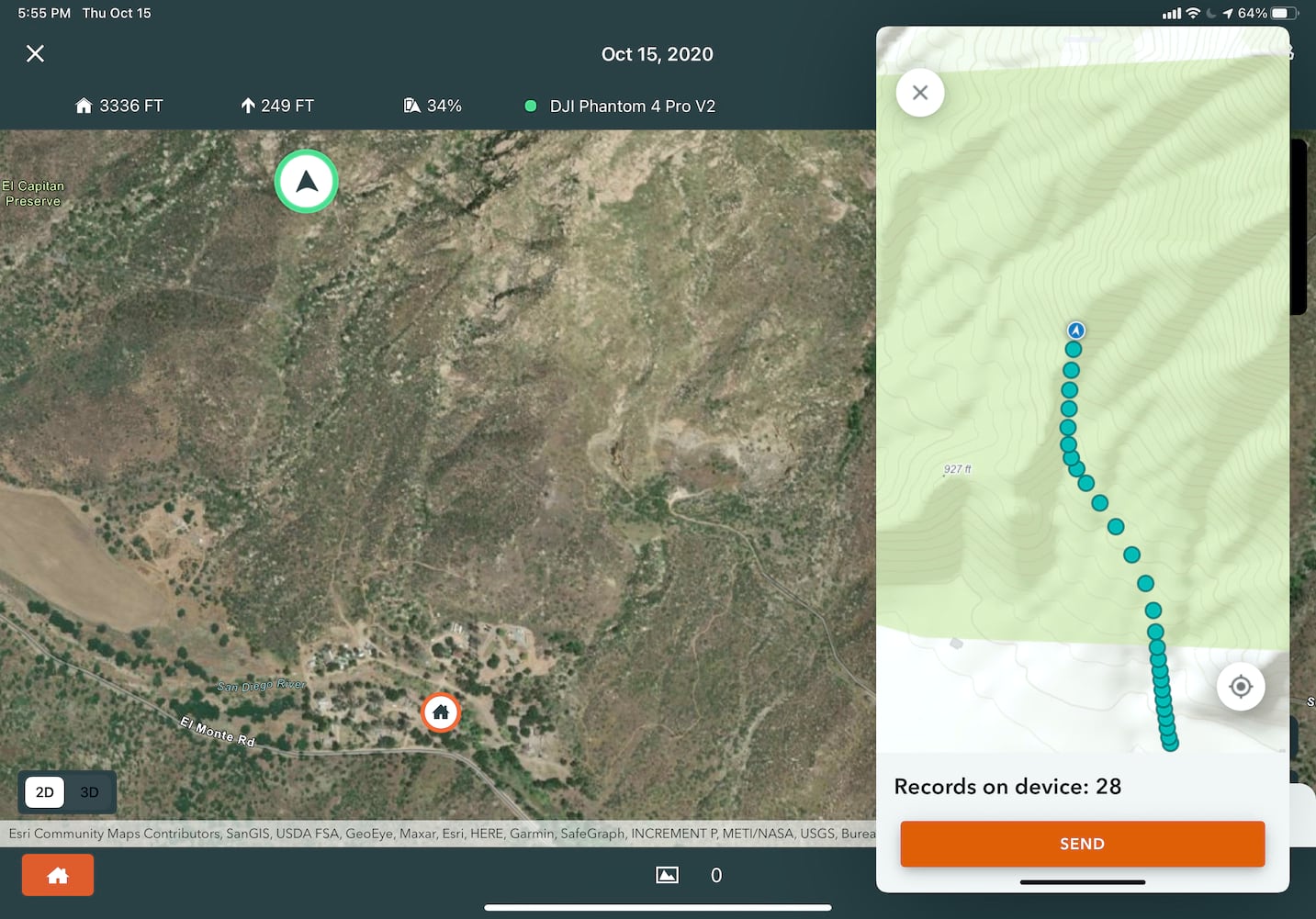 iPad with Site Scan and QuickCapture apps flying drone