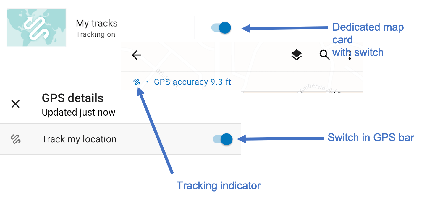 Location tracking is included in ArcGIS Field Maps Location tracking is included in ArcGIS Field Maps