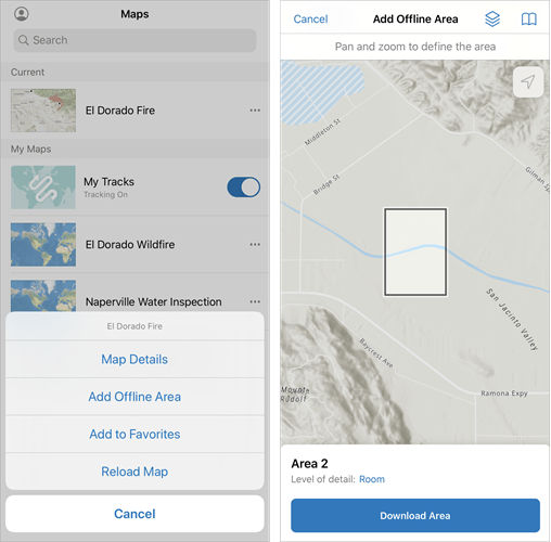 Add an offline map area Add an offline map area