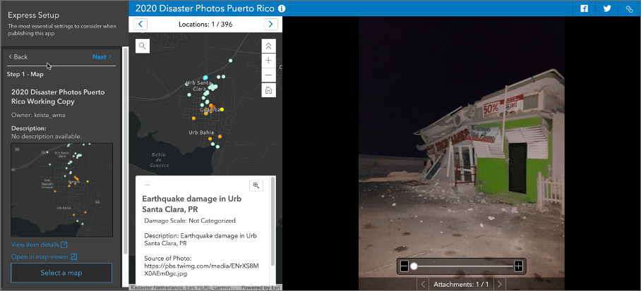 Image of Map settings featured in Express Setup