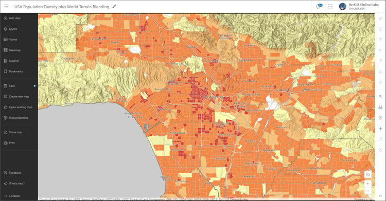 Map Viewer Beta blending