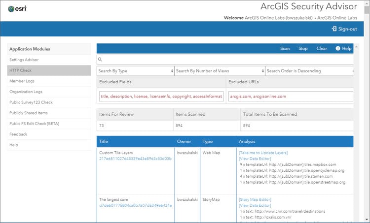 ArcGIS Security Advisor ArcGIS Security Advisor