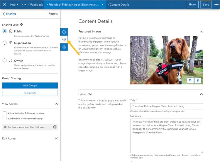 ArcGIS Hub new content details ArcGIS Hub new content details