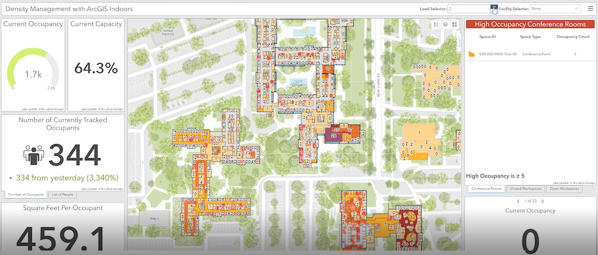 ArcGIS Indoors density management