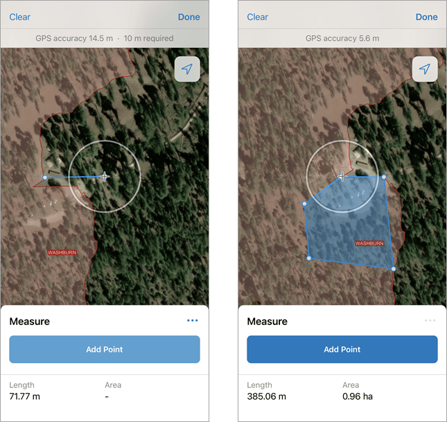 Measure distance and area