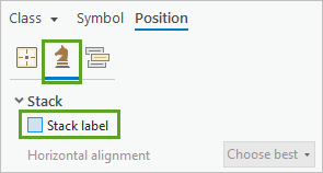 Stack label unchecked