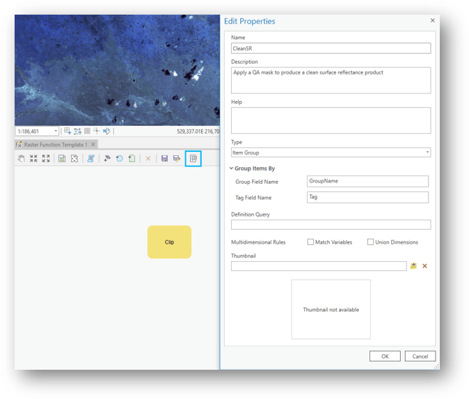 Edit Properties pane with Item Group as the Type