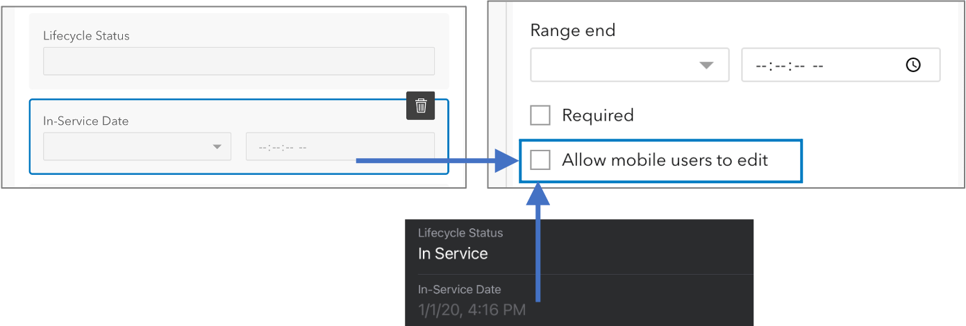 Read-only fields are grayed out in the editable form. Read-only fields are grayed out in the editable form.