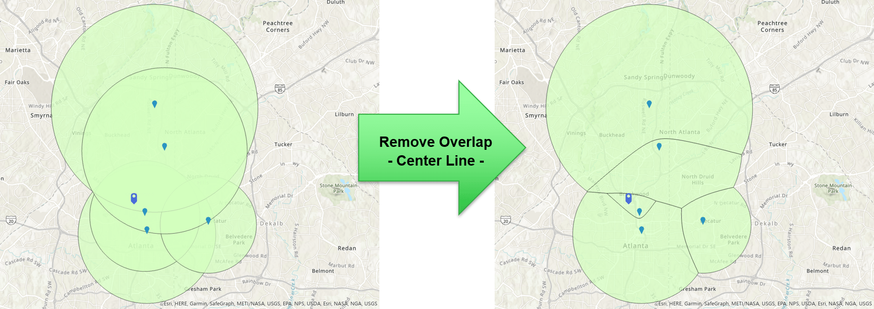 New Center Line method in Remove Overlap tool New Center Line method in Remove Overlap tool
