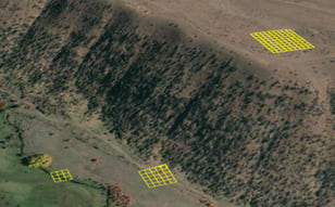 Illustration of adaptive neighborhood sizes based on local landscapes