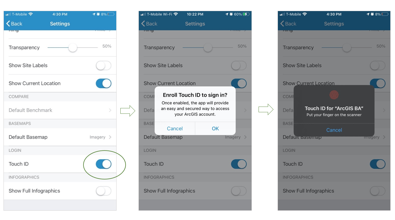Re-enrolling in Touch ID Re-enrolling in Touch ID
