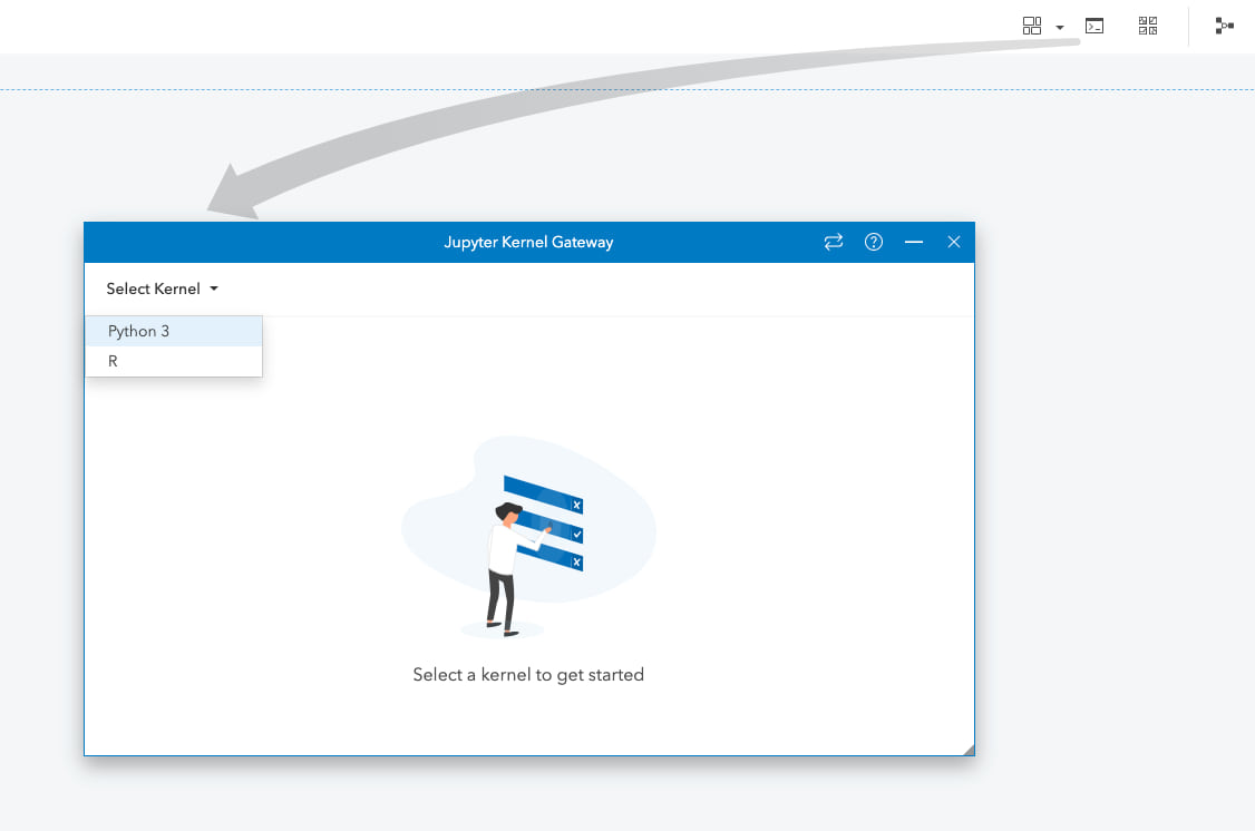 Image shows where to access the Insights scripting environment from within the toolbar. Image shows where to access the Insights scripting environment from within the toolbar.